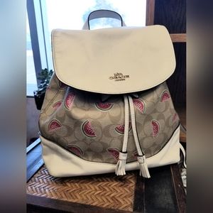 Coach Watermelon Motif Backpack